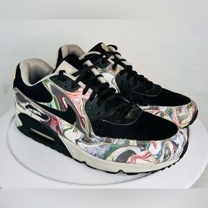 Nike Air Max 90 Marble Dye Black Pink Shoes AO1521-001 Sneakers-Women’s 7.5